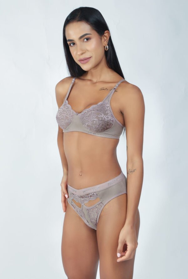 DELCY DUCK GREY TEXTURE LINGERIE - Image 3