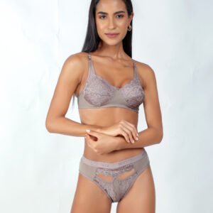 DELCY DUCK GREY TEXTURE LINGERIE