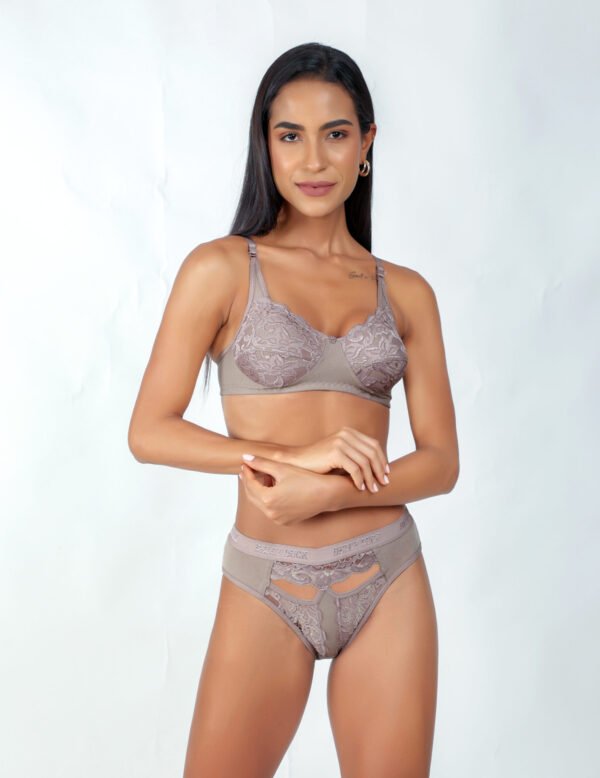 DELCY DUCK GREY TEXTURE LINGERIE